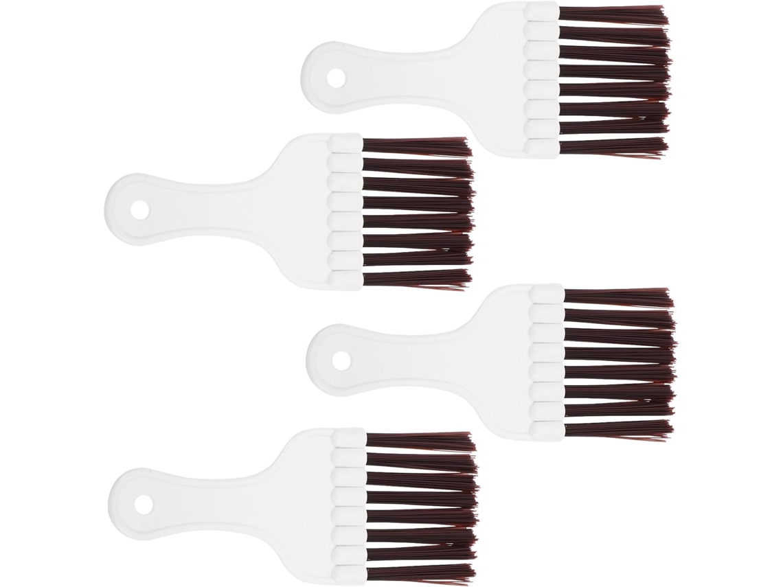 Escova De Limpeza De Plástico Branco Com Cabeça Macia E Flexível, Conjunto De 4 Peças.