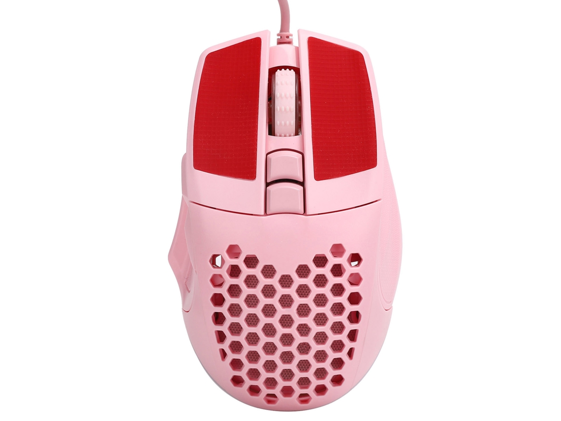 Mouse com Fio 6400dpi Luz de Fundo 6 Cores Usb para Pc Laptop Desktop Rosa