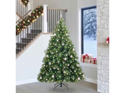 Vidaxl Árvore De Natal Artificial Com 300 Leds Verde 240 Cm Pe E Pvc