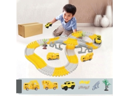 Ats pista de Carreras para Crianças Conjunto de Brinquedo Elétrico com Pista Flexível e Carros para Montagem Diy Presente Etc146