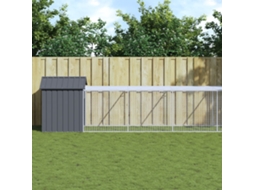 Vidaxl Galinheiro Com Anexo 117x1221x123 Cm Aço Galvanizado Antracite