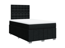 Box Spring Bed, Box Spring Beds Vidaxl Preto Tecido (120 X 190 Cm)
