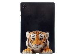 Capa Protetora Fina E Flexível Com Estampa Para Samsung Galaxy Tab A8 10.5 Pequeno Tigre Tuotuo (2021)