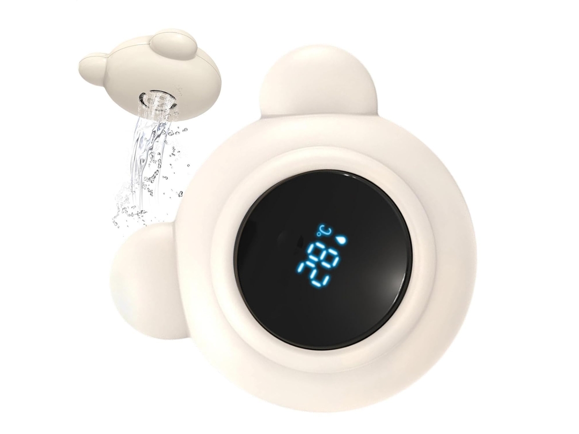 Termômetro de Banheiro Flutuante em Formato de Urso, Preciso, com Visor de Led para Uso Infantil, em Piscinas, Áreas CHABERLU