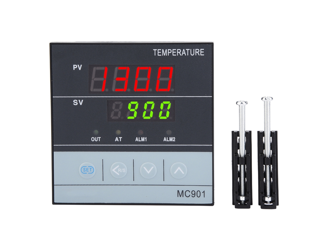Controlador De Temperatura Digital Pid Mc901 Com Sensor K Type Pt100 E Saída Relay Ssr