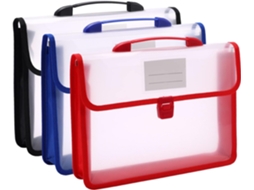 Lurelia Envelope Plástico A4, Com 4 Bolsos, Em Pp E Papel, À Prova De Água E Alça, Azul, Transparente, Para Arquivo A4