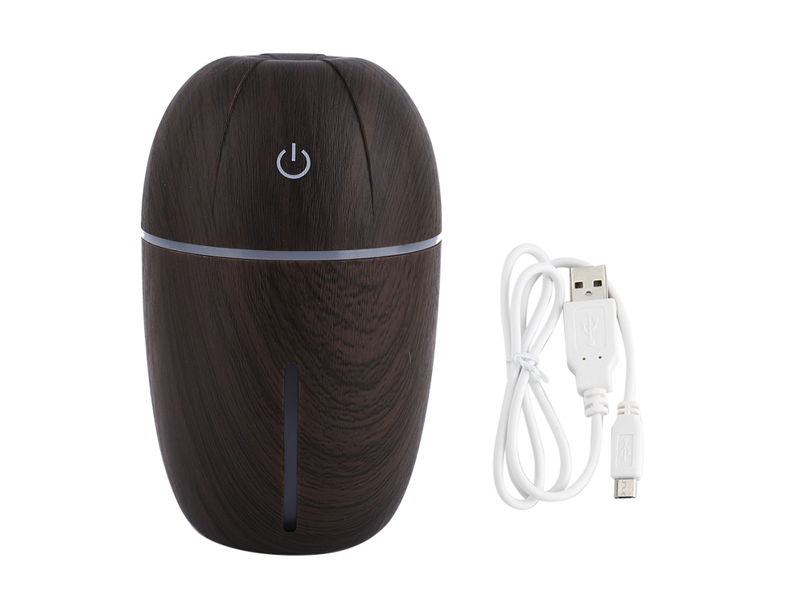 Umidificador De Ar Mini Usb Laxiscreed, Silencioso E Portátil Para Lar, Mesa E Escritório, Com Design De Grão De Madeira