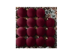 Conjunto De 15 Bolas De Natal Em Veludo De 8 Cm, Com Acabamento Aveludado, Para Decoração De Árvore De Natal. Igvtrade