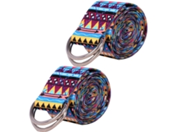 Toyvian 2pcs Faixas Elásticas Multifuncionais Para Quadril, Yoga, Exercícios E Alongamento, Com Resistência Ao