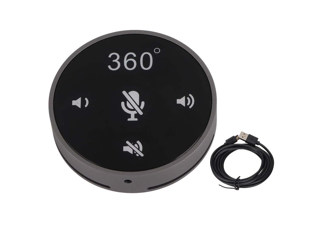 Microfone de Conferência Usb EOOCOO (voz de Jogos Estéreo Omnidirecional 360°)