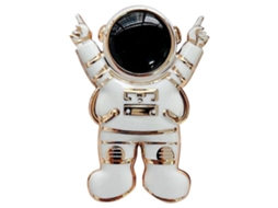 Suporte Universal Galvanizado Para Celular Com Desenho De Astronauta - Branco