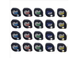20 Unidades De Fita Adesiva Plástica Autoadesiva 12 Mm, Modelo 91201, Em Cores Sortidas.
