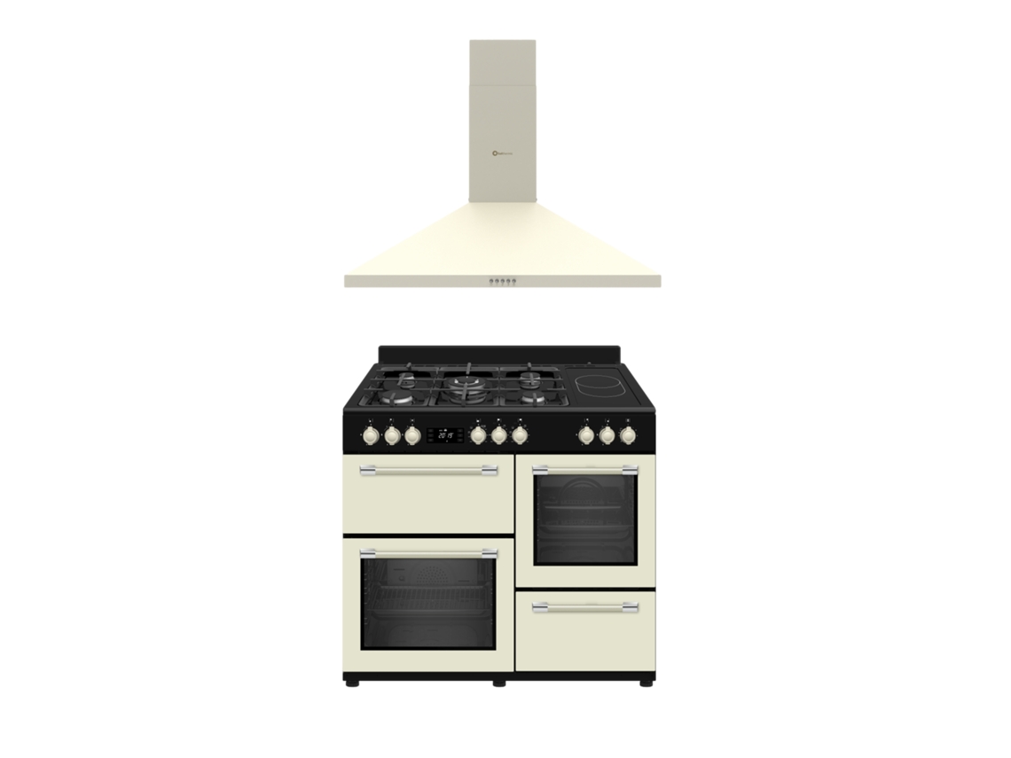 Pack Combo Fogão Solthermic Gas Vtc Crema Range Cooker Exaustor Crema De 90