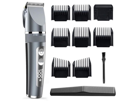 Tondeuse De Cabelo Masculina 1200mah, Tondeuse De Cabelo Profissional Sem Fio, Tondeuse De Barba Com Tela Lcd, 3 Velocidades Ajustáveis, Ipx7 À Prova