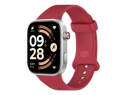 Bracelete Para Xiaomi Band 9 Pro / 8 Pro - Silicone Respirável - Cor Sólida Vermelha