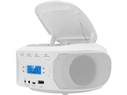 Leitor De Cd Portátil Boombox Com Rádio Fm, Bluetooth, Usb, Entrada Aux, Compatível Com Cds Cd R Rw Mp3, Para Uso