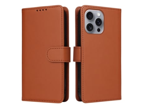 Betopnice Capa Em Couro Pu Destacável 2 Em 1 Para Apple Iphone 16 Pro Max - Castanho