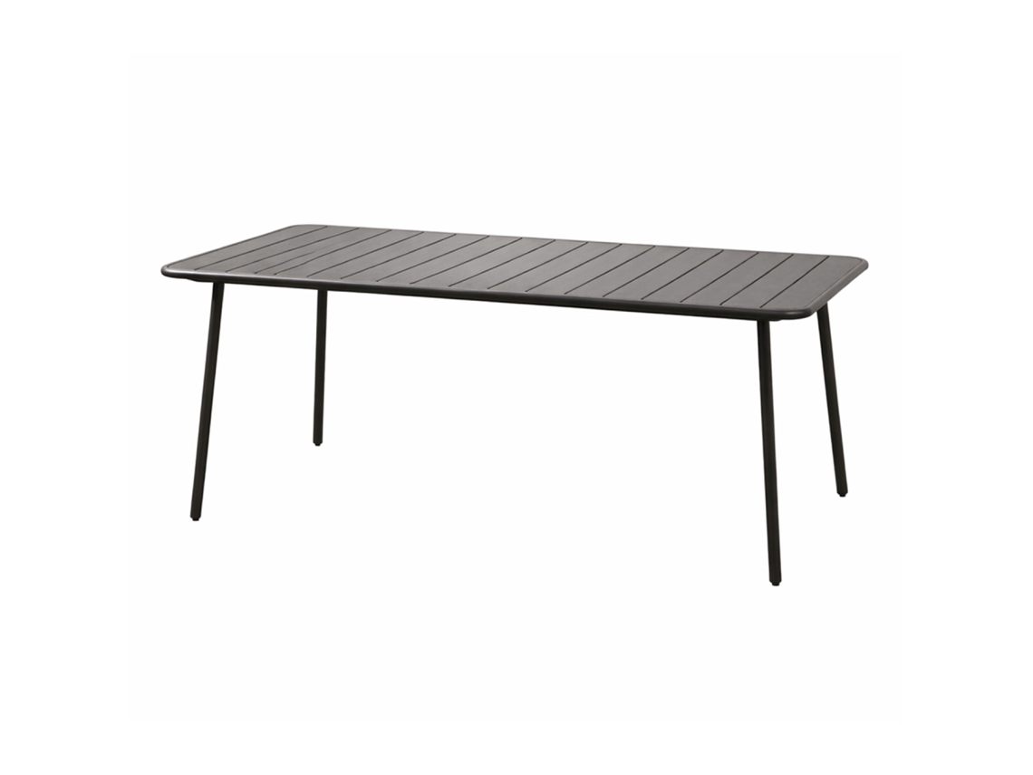 Mesa de jardim Bergame para 6 pessoas, 160 cm, cinza escuro