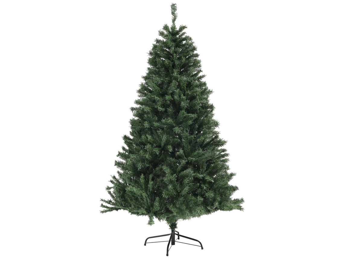Árvore Natal Artificial 180cm C/1000 Galhos, Abertura Automática Base Aço, Verde