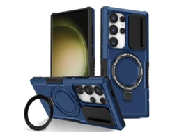 Capa Zruxe Compativel Com Samsung Galaxy S24 Ultra 5g (sliding Camshield - Magsafe - Tpu Hybrid Pc - Azul Royal)