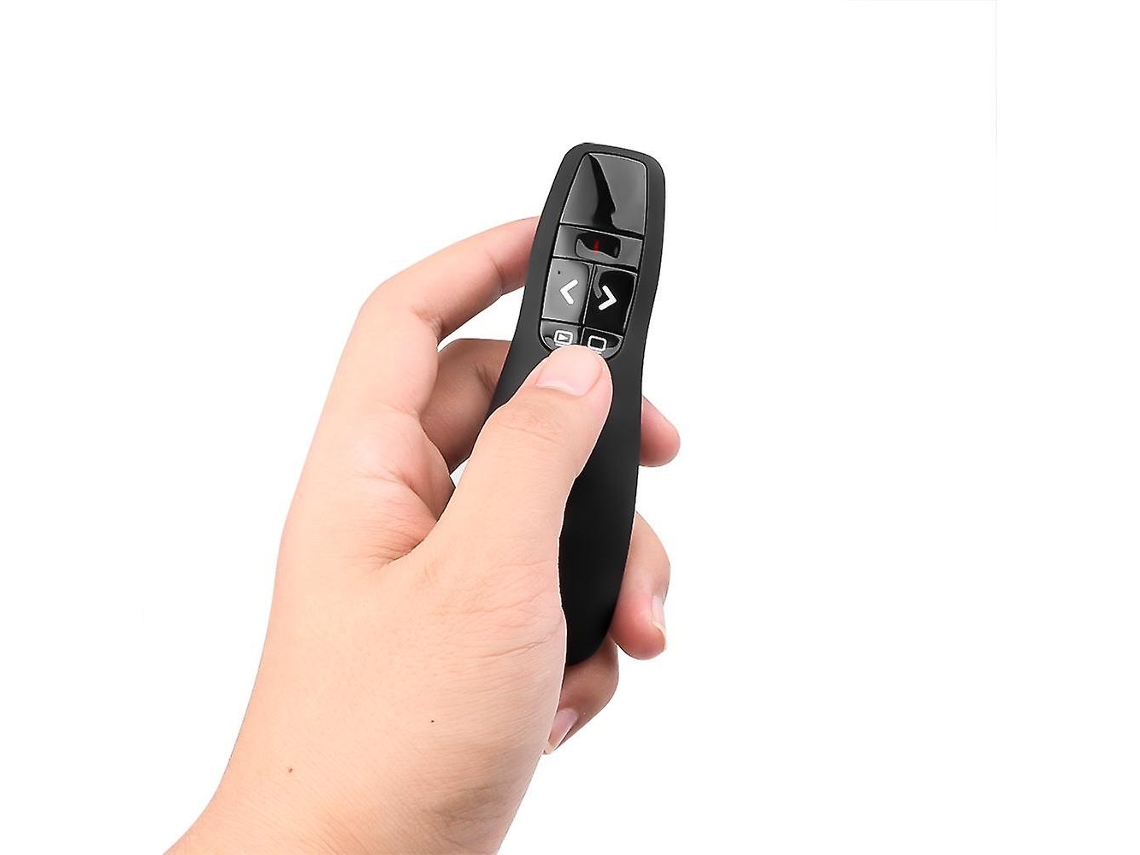 Novo Apresentador Sem Fio Usb R400 2.4ghz Com Ponteiro Laser Vermelho E Controle Remoto Para Powerpoint. Compatível Apresentações Em Powerpoint