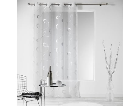 Cortina Transparente 140 X Alt.240 Cm Infinity Branco EMINZA