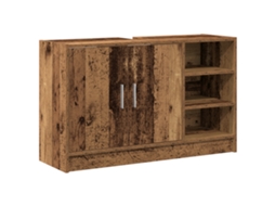 Conjunto 1 Armário De Banheiro Vidaxl Castanho Derivados De Madeira (90 X 29 X 55 Cm)