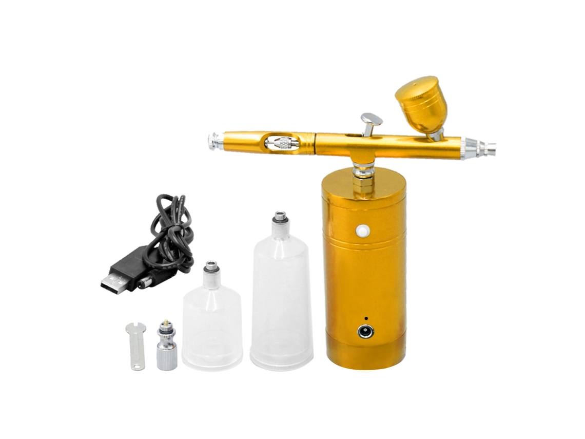 Kit De Pistola De Disparo Usb Recarregável Laxiscreed Para Maquilhagem, Tatuagens, Pintura E Hidratação Portátil