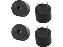 4 Unidades de Buzzer Ativo Magnético 12v com Tom Contínuo Longo Alerta, 12mm X 9,5mm CHABERLU