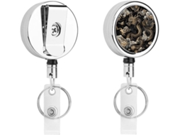 Porta Crachá Retrátil Com Dragão Chinês Preto, Moderno E Durável, Em Metal, Com Cordão De Nylon De 68cm, Ideal Para