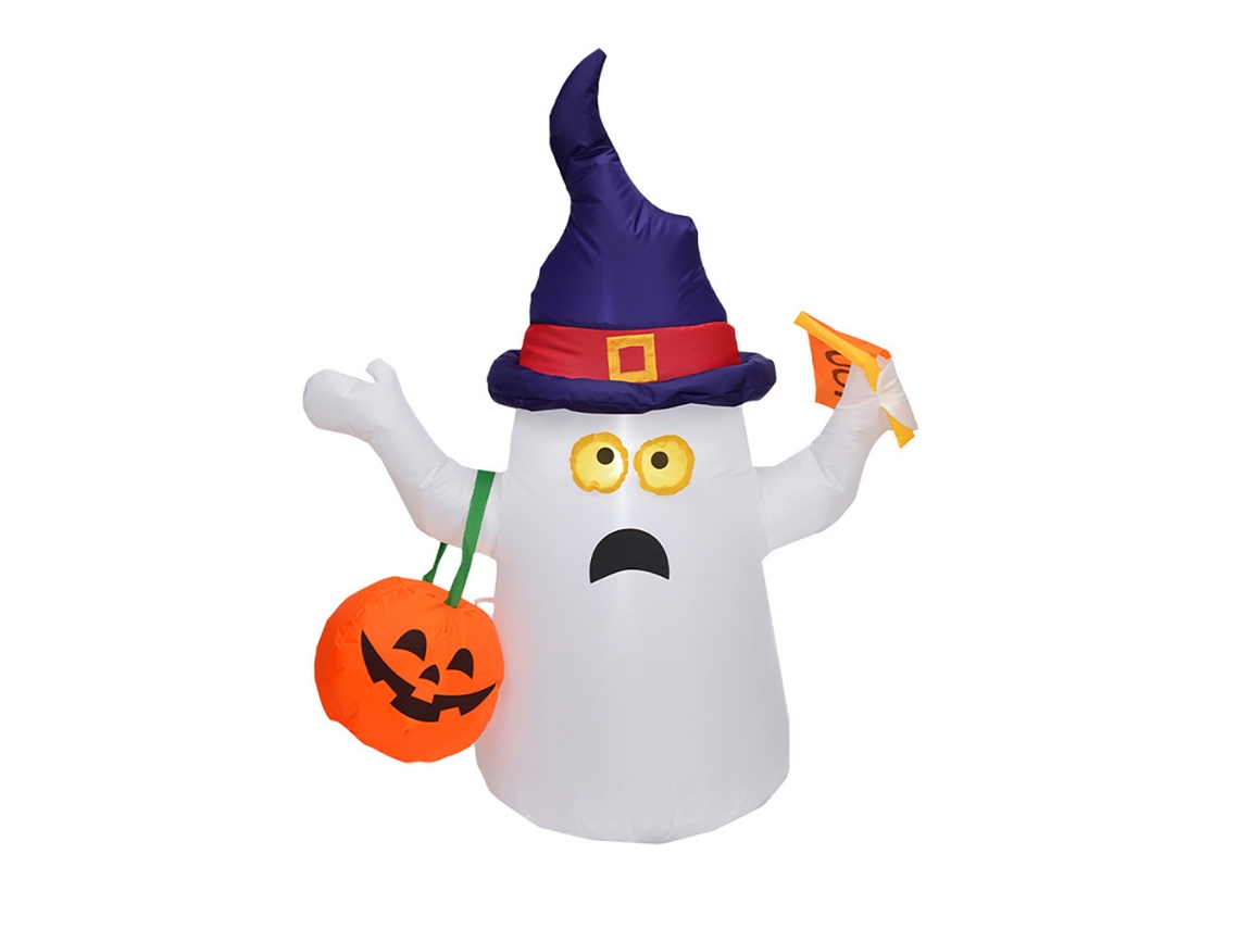 Decoração de abóbora inflável de Halloween com plugue americano de 110 V