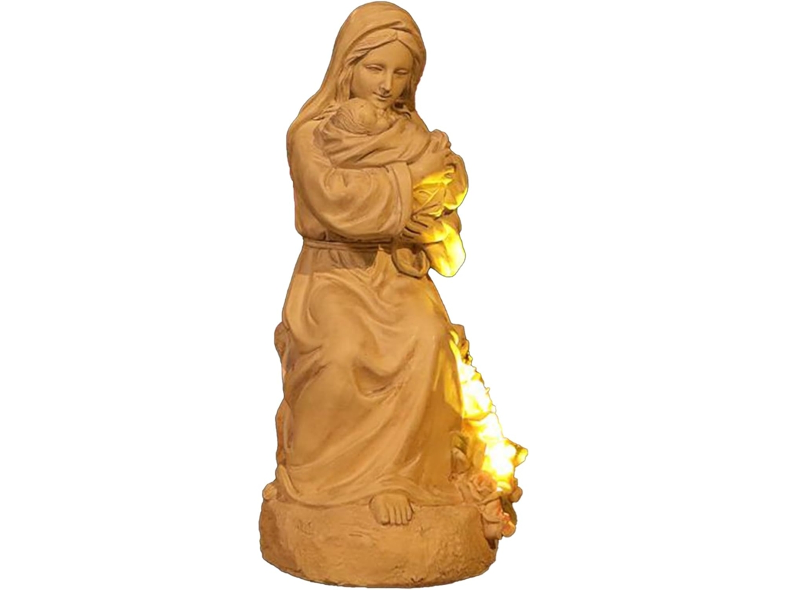 Estatuetas de M e Filho Escultura Mesa para a Fam Lia Estatueta Resina com Led o Dia Das Es Ideal Estante VAYOTOY