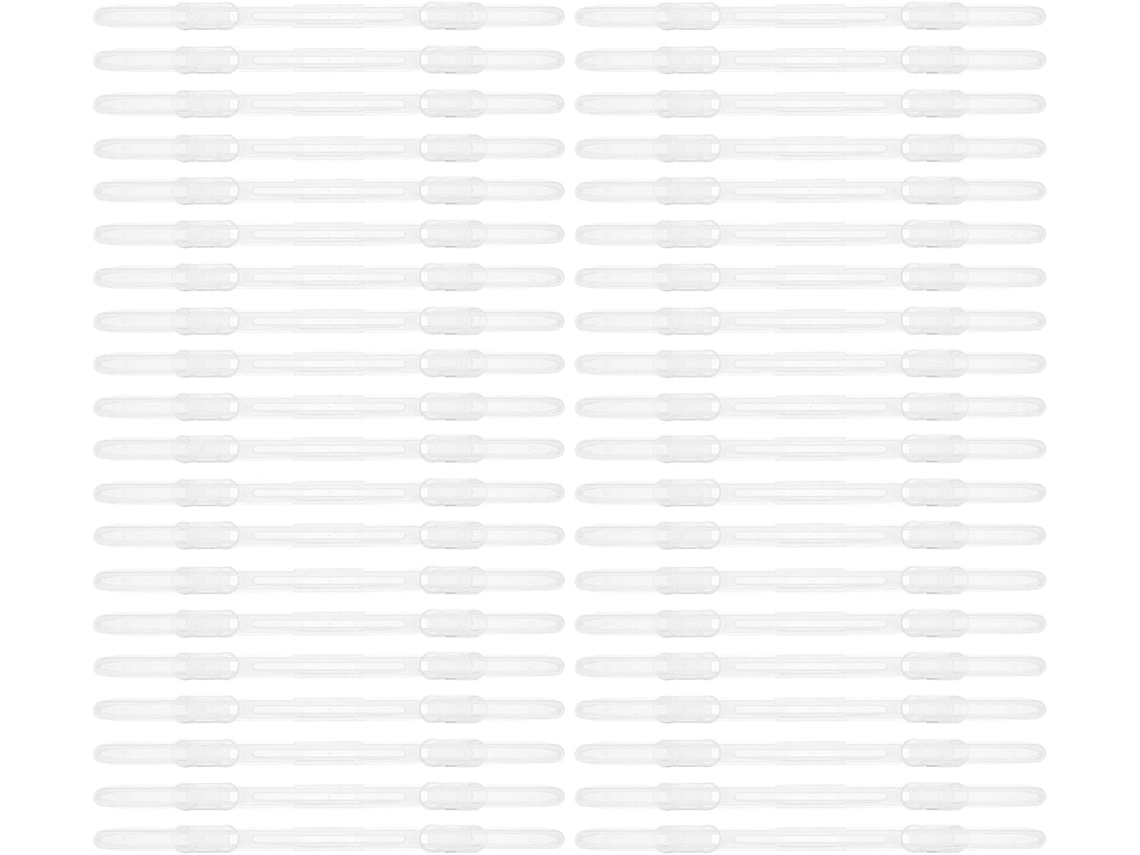 Nuobesty 100-clipes De Plástico Com Furo Duplo Arquivos, Tiras Organizadoras De Papel, Prendedores De Folhas Soltas