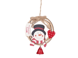Laxiscreed Gorro De Natal Em Madeira Com Boneco De Neve Para Decoração Festiva
