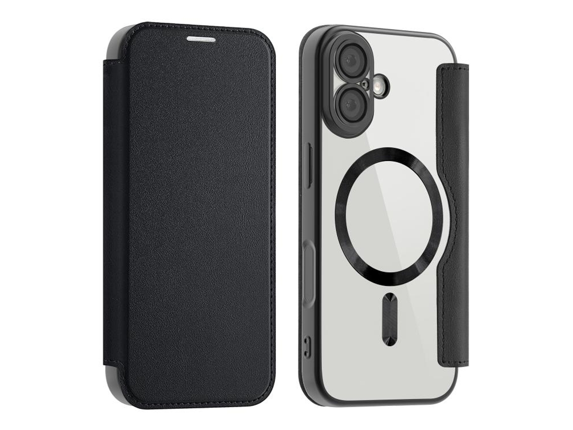 Capa De Couro Para Iphone 17 Com Magsafe E Proteção Antirroubo Rfid.