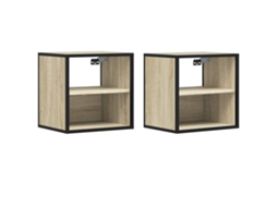 Conjunto de 2 mesas de cabeceira de parede Carvalho Sonoma MAISON EXCLUSIVE (40x31x39,5 cm)