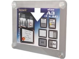 Quadro SECURIT Janela Resistente UV A4 Cinzento