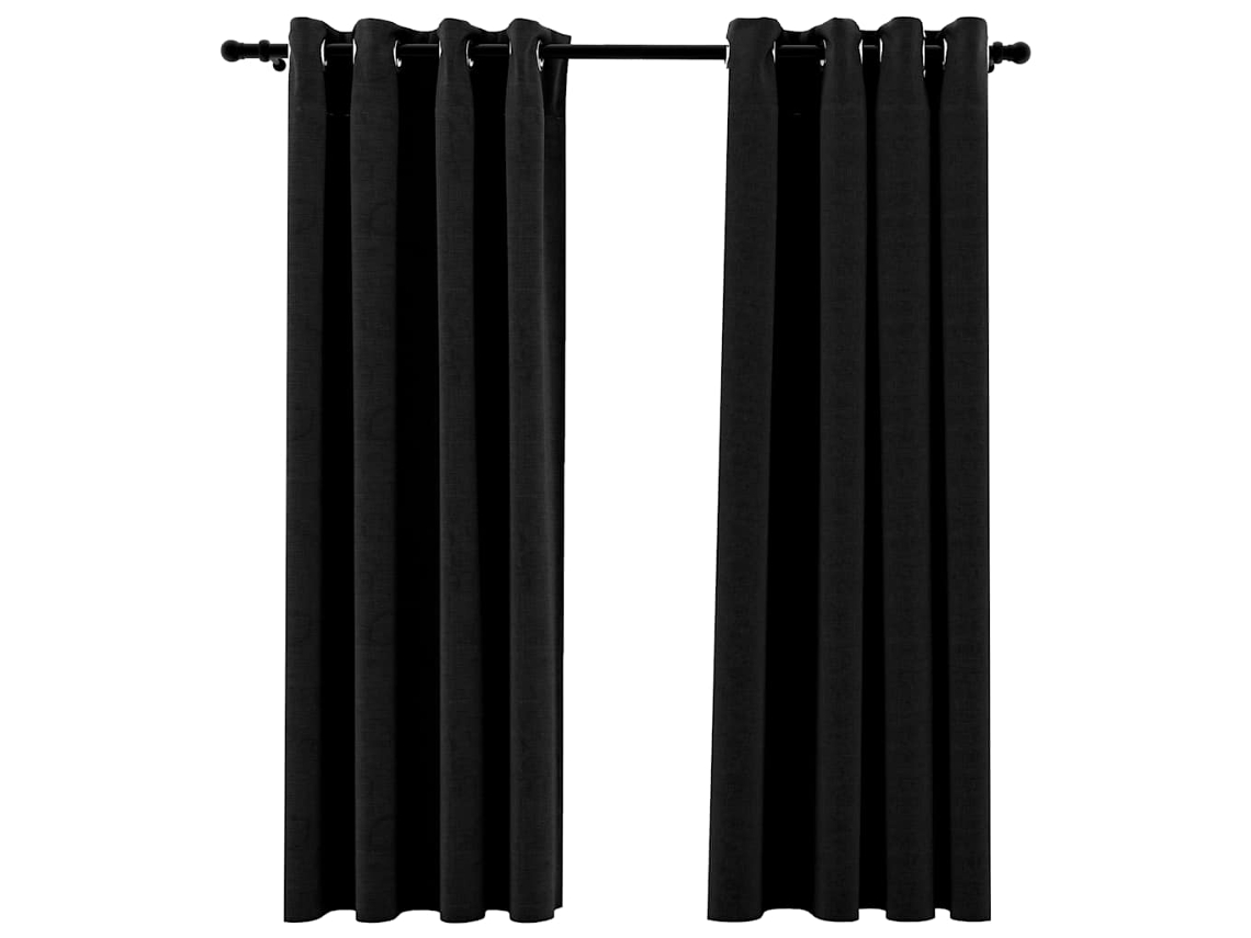 Curtain, Curtains Vidaxl Antracite Tecido (140 X 175 Cm)