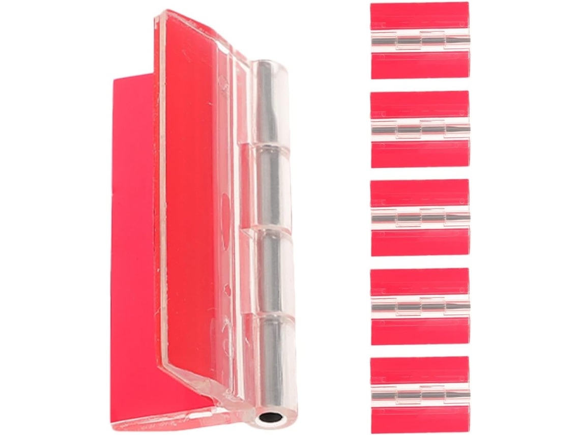 Adorainbow Conjunto De 6 Dobradiças Acrílicas Autoadesivas Com Aço Inoxidável Para Vidro E Papelão, Operação Simples