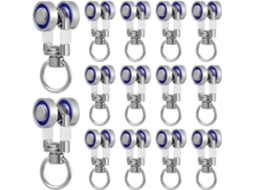 Conjunto De 30 Polias Metálicas Para Trilho Cortina, Suporte Resistente E Funcionamento Silencioso Para Uso Doméstico Ou