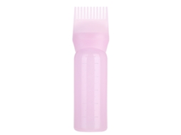 2026 botella Cepillo para Tinte de Pelo 160ml Applicador de Color Aceite Shampoo Herramienta (rosa)