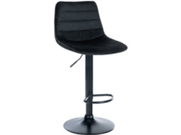 Banco de bar Lex velvet preto/preto CLP