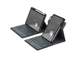 Lurelia Capa Com Teclado Bluetooth Para Ipad 9.7 2018 2017 Com Design Giratório Magnético, Preto