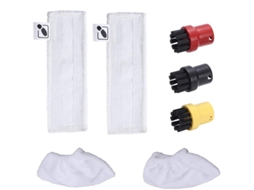 Acessório para Aspiradores KARCHER 2 microfibra + 2 cobertura bocal + 3 pincéis tinta vapor Sc1 Sc2 Sc3 Sc4 Sc5