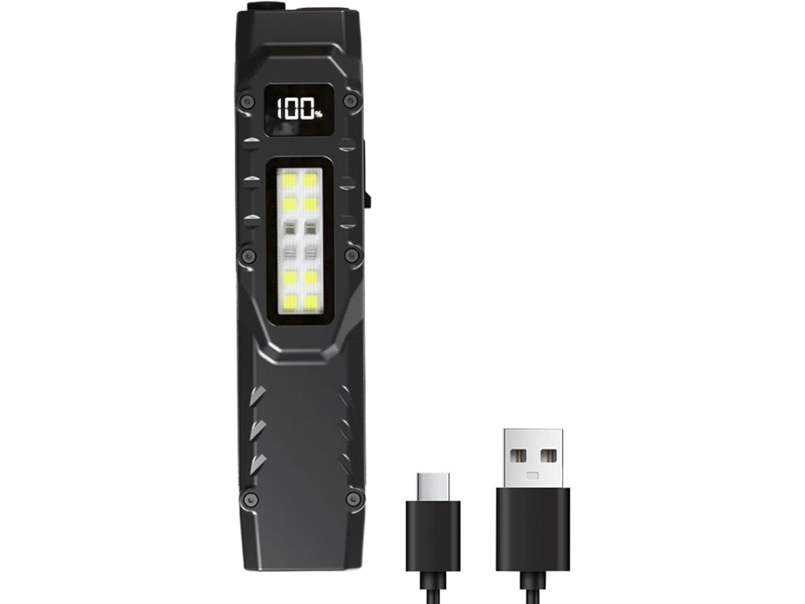Lanterna De Bolso Compacta Led Recarregável Via Usb |