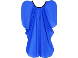 Capa Azul Para Cabeleireiro Com Fecho De Fivela, Poliéster, Gola Elástica.