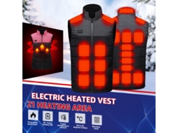 2xltengoo Hv-21c Colete Térmico Inteligente Recarregável Com 21 Zonas Lavável Com Capuz Ideal Para Atividades Ao Ar Livre E Esportes