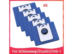 Sacos De Pó Reposição Para Aspiradores Robô Bobsweep Dustin E Dustin I, Aspirador Grande Capacidade, Pacote Com 5 Unidades. Tuotuo