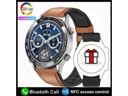 Relógio inteligente NFC 3 Pro para adultos, tela HD, monitoramento de frequência cardíaca, chamadas Bluetooth, proteção IP68 à prova d'água, nova Ly Ebike 2025