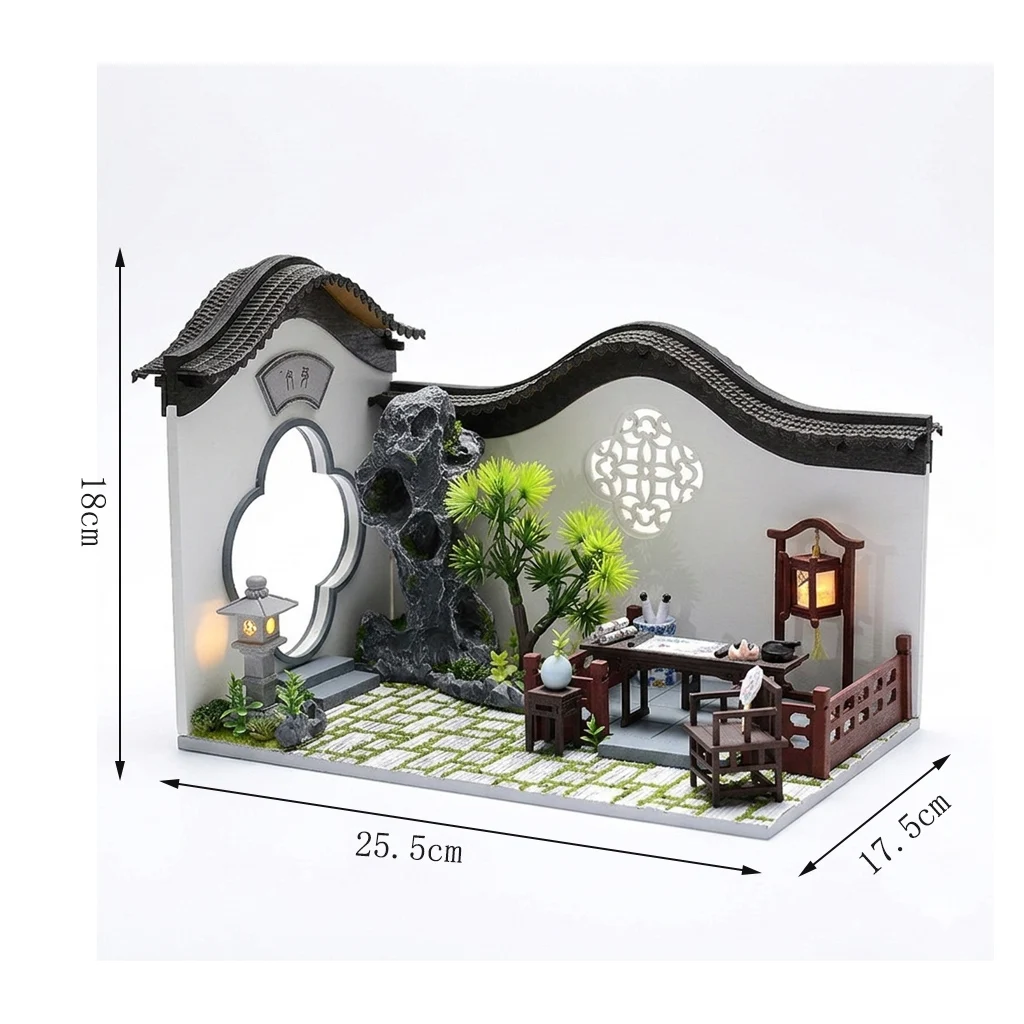 Decoração de Estante, Série para Sala de Estar, Casa de Bonecas em Estilo Chinês MDUG (estilo 1)
